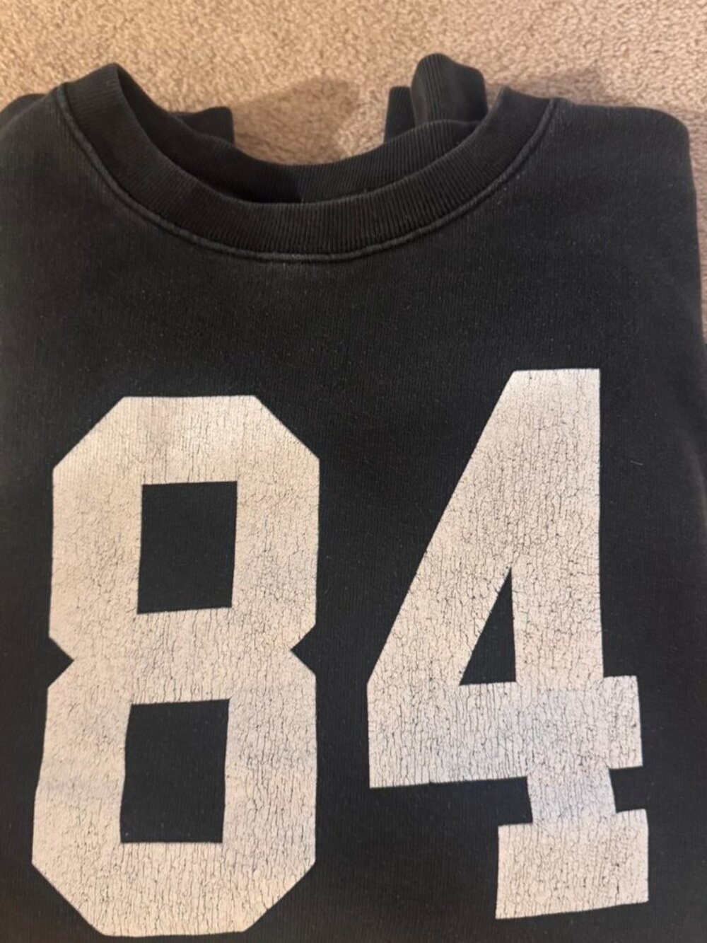 Brandy Melville Women's Grey and Black Sweatshirt - Picture 2 of 3